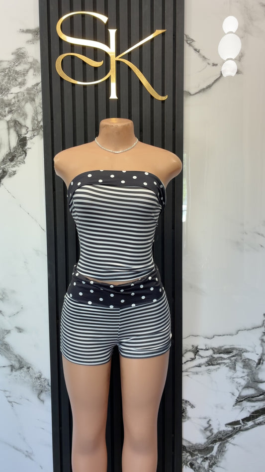 Polka Dot Striped 2pc