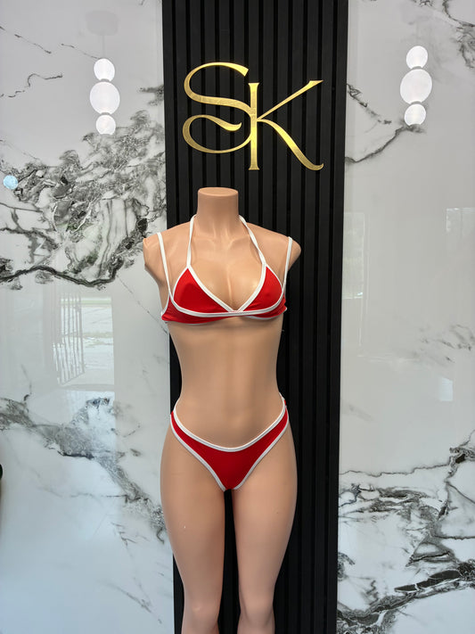 Red 2pc Swim